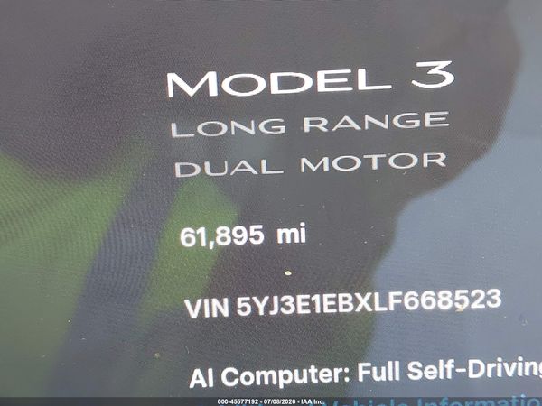 2020 TESLA MODEL 3