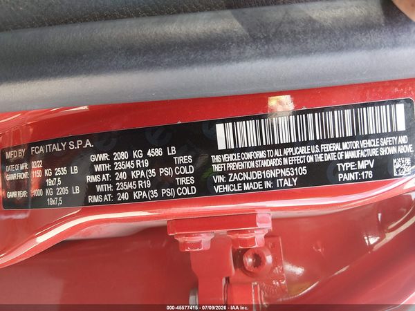 2022 JEEP RENEGADE (RED) EDITION 4X4