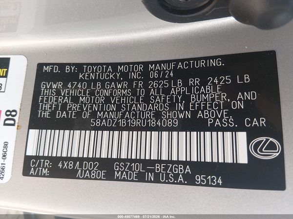 2024 LEXUS ES 350 350 Premium — I9