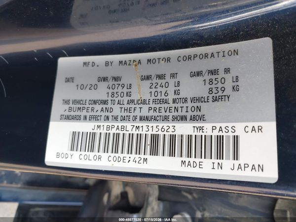 2021 MAZDA MAZDA3 SELECT