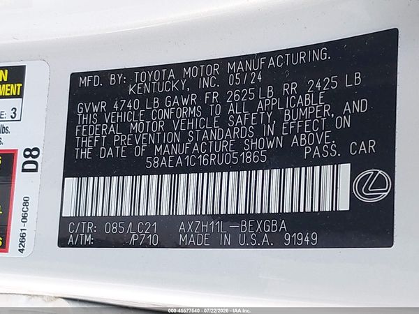 2024 LEXUS ES 300H LUXURY