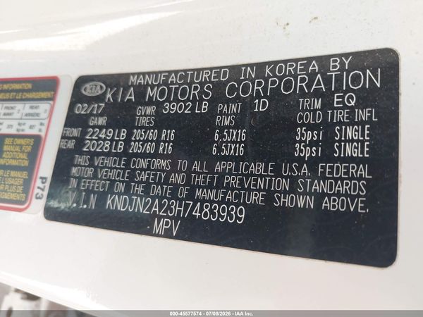 2017 KIA SOUL Base