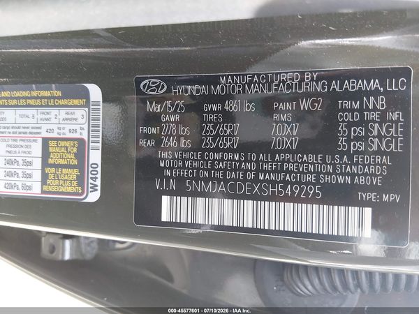 2025 HYUNDAI TUCSON SE