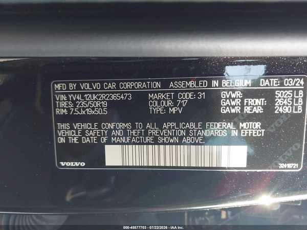 2024 VOLVO XC40 B5 CORE BRIGHT THEME