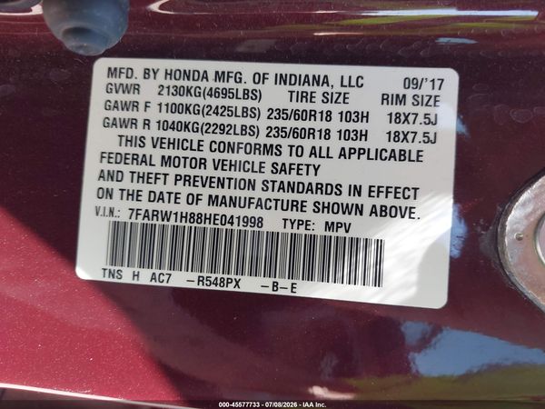 2017 HONDA CR-V EX-L/EX-L NAVI