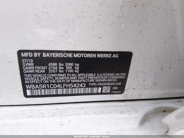 2020 BMW 330I