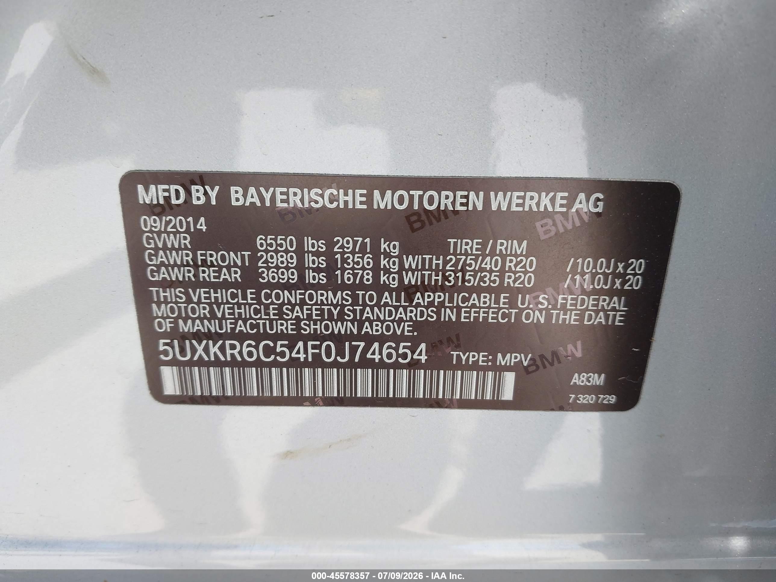 2015 BMW X5 XDRIVE50I