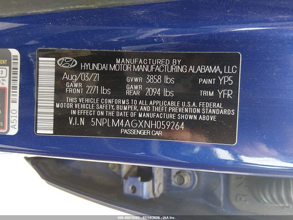 2022 HYUNDAI ELANTRA SEL