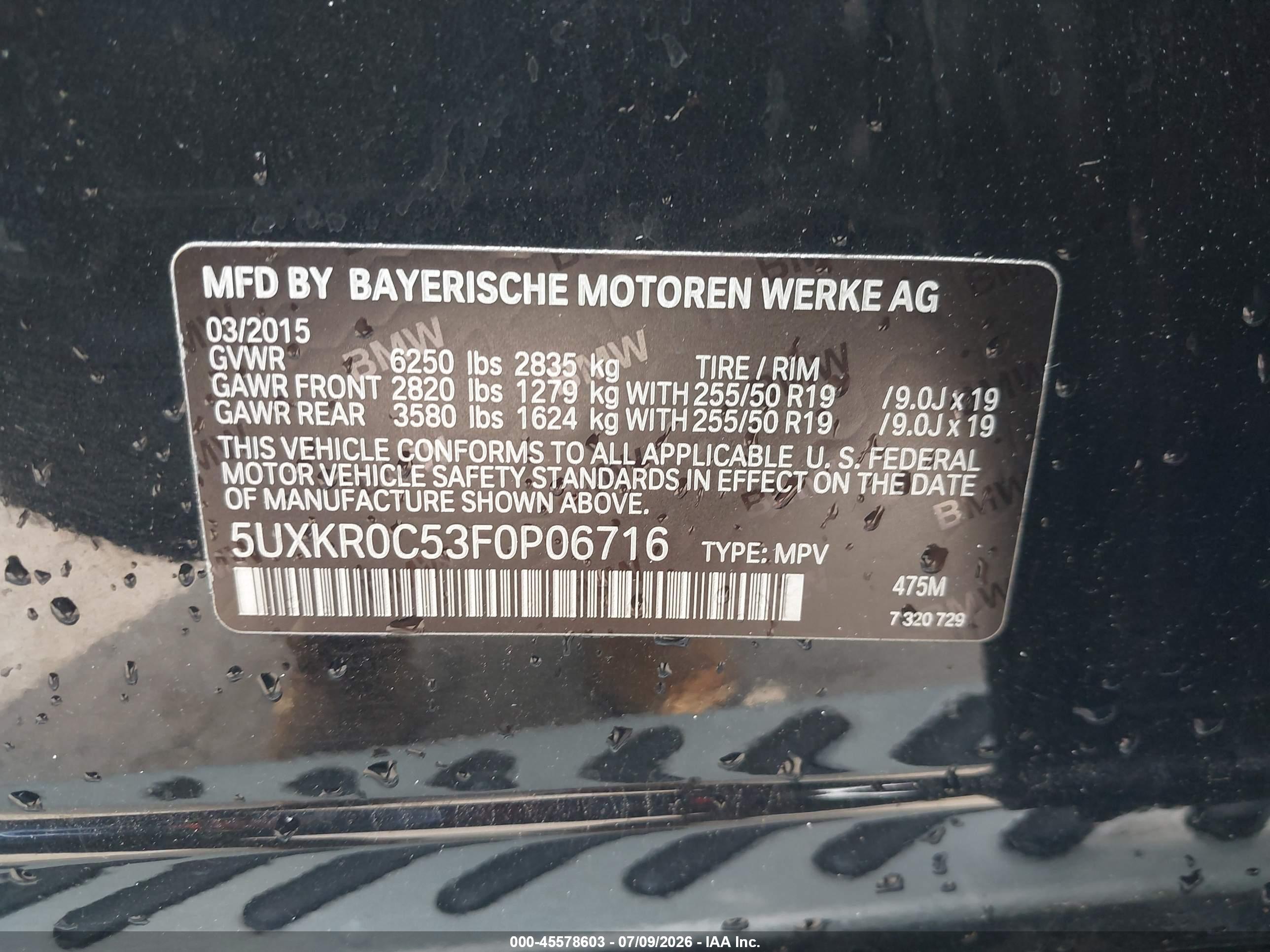 2015 BMW X5 XDRIVE35I