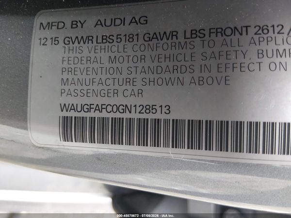 2016 AUDI A6 2.0T PREMIUM PLUS