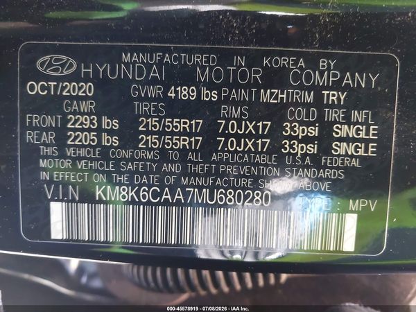 2021 HYUNDAI KONA SEL PLUS