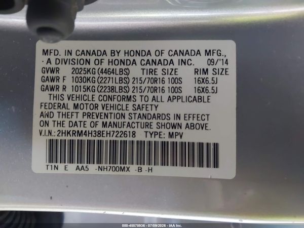 2014 HONDA CR-V LX