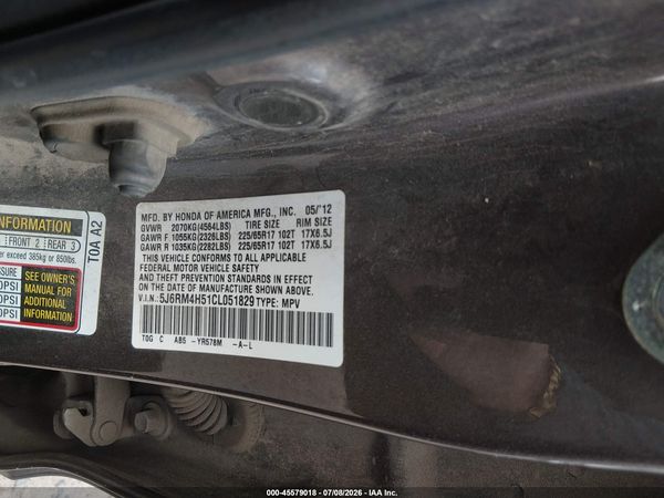 2012 HONDA CR-V EX