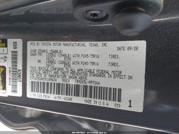 2021 TOYOTA TACOMA SR