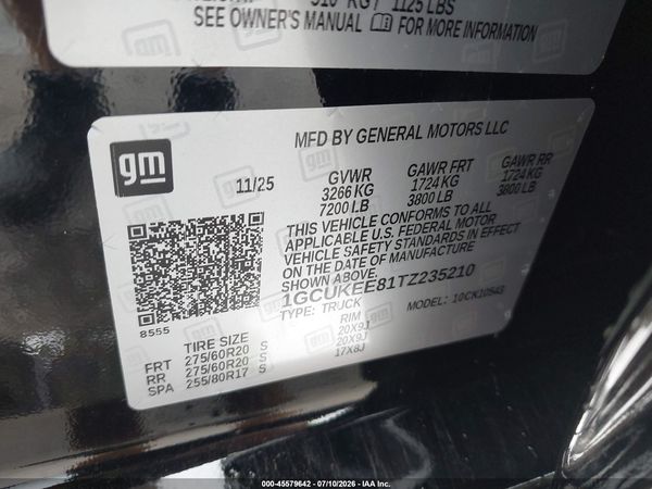 2026 CHEVROLET SILVERADO 1500 4WD  SHORT BED RST — I9