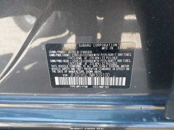2021 SUBARU CROSSTREK SPORT