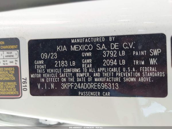 2024 KIA FORTE LXS