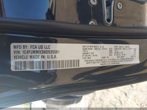 2022 JEEP CHEROKEE LATITUDE LUX 4X4