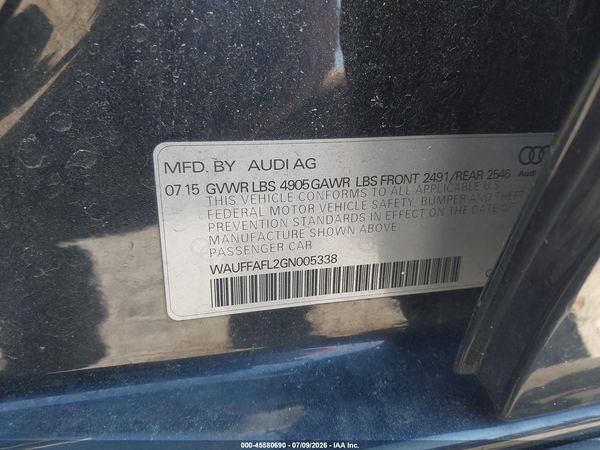 2016 AUDI A4 PREMIUM PLUS