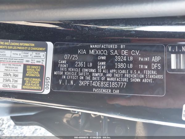 2025 KIA K4 LXS