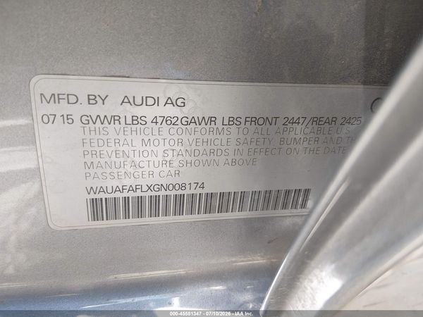 2016 AUDI A4 PREMIUM
