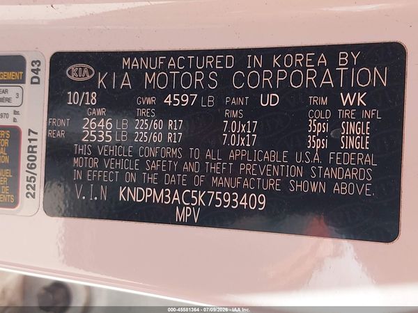 2019 KIA SPORTAGE LX