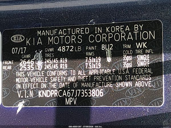 2018 KIA SPORTAGE SX TURBO — I9