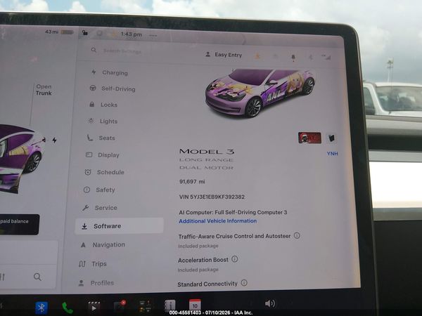 2019 TESLA MODEL 3 LONG RANGE/PERFORMANCE