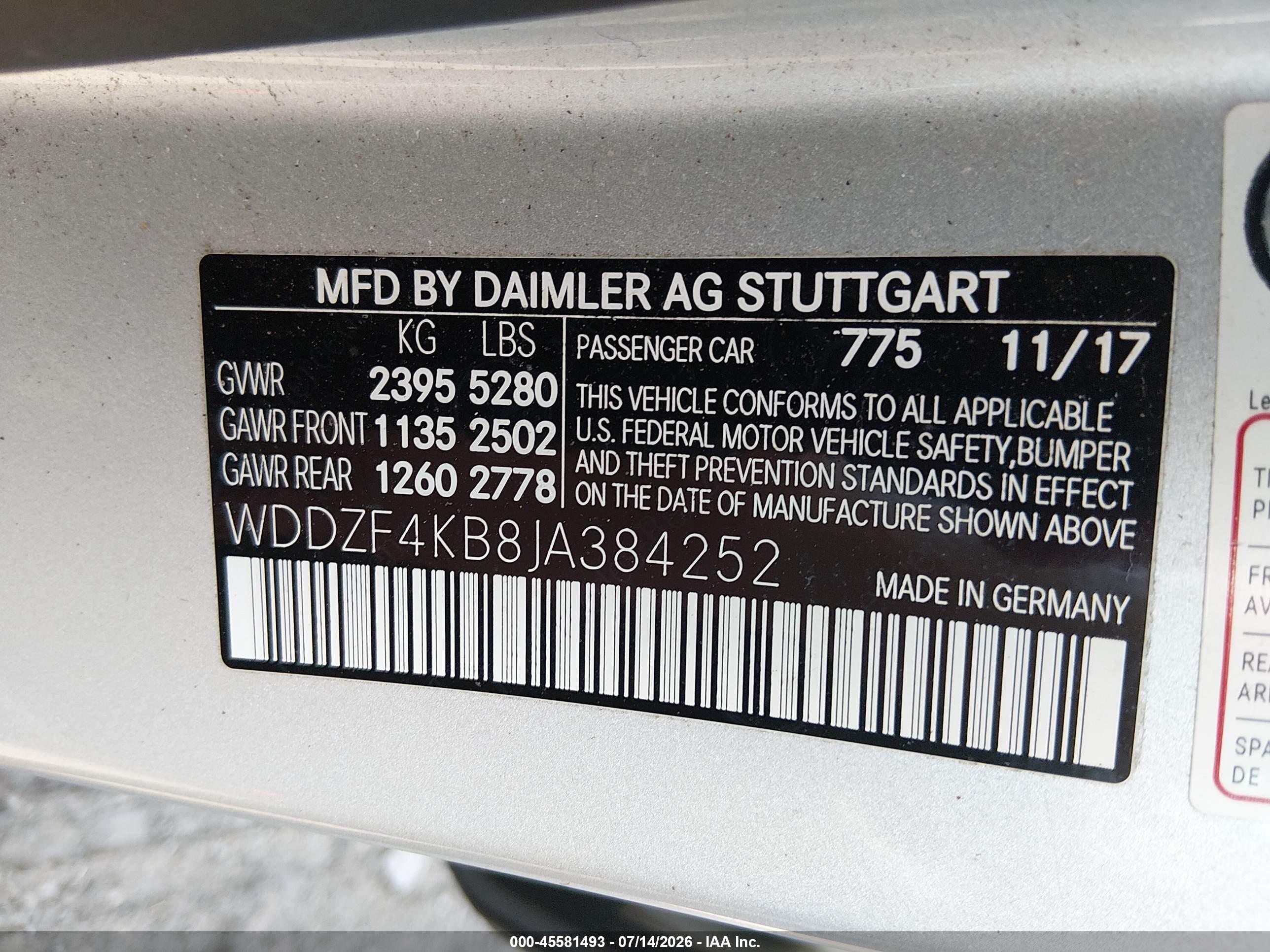2018 MERCEDES-BENZ E 300 4MATIC
