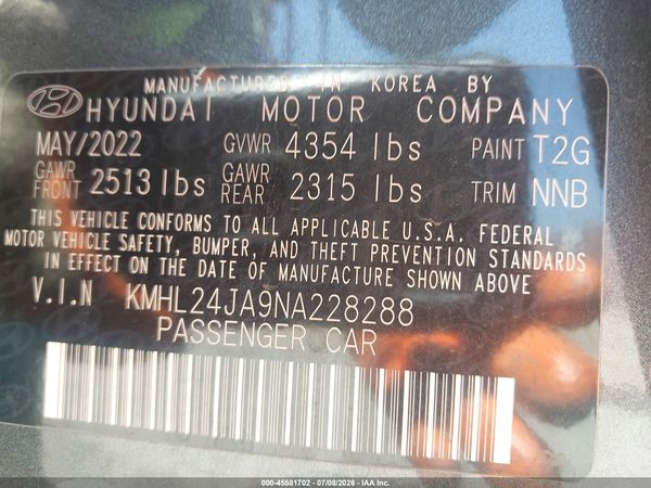 2022 HYUNDAI SONATA SE