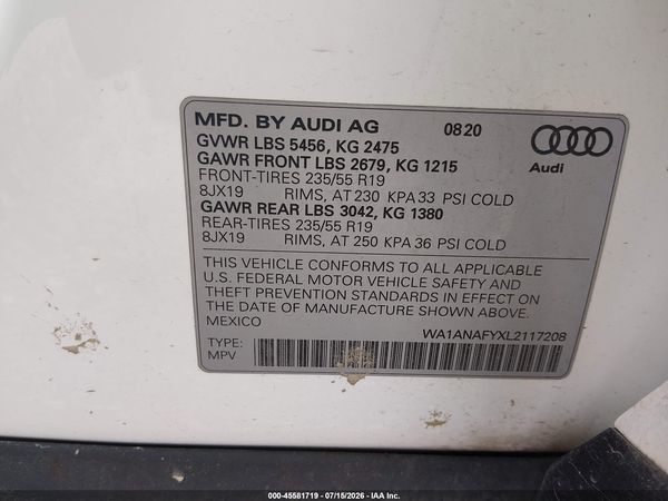 2020 AUDI Q5