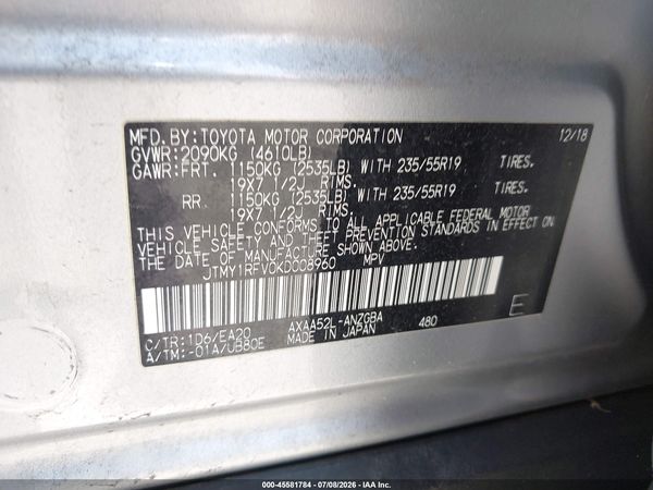 2019 TOYOTA RAV4 LIMITED