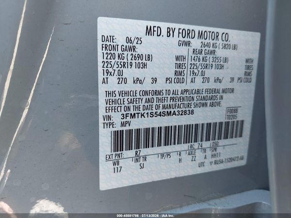 2025 FORD MUSTANG MACH-E SELECT