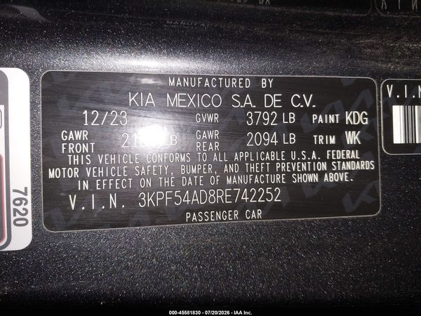 2024 KIA FORTE GT-LINE