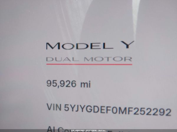 2021 TESLA MODEL Y