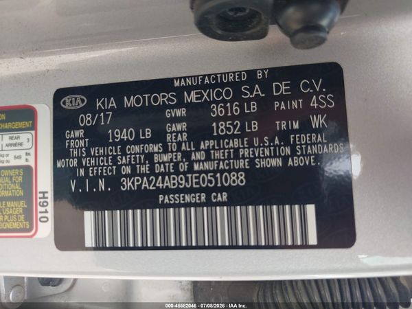 2018 KIA RIO S