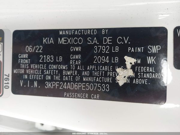 2023 KIA FORTE LXS