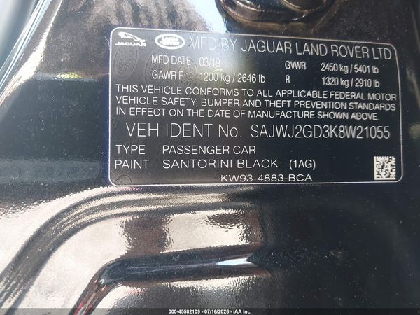2019 JAGUAR XJ XJ50 V6/XJL PORTFOLIO