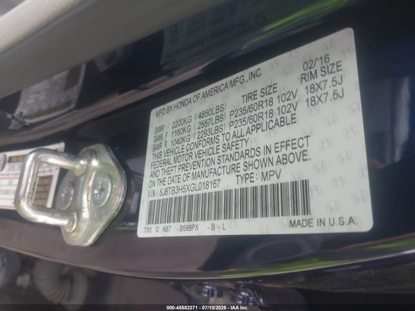 2016 ACURA RDX