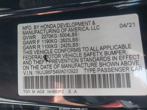 2021 ACURA TLX A-SPEC PACKAGE