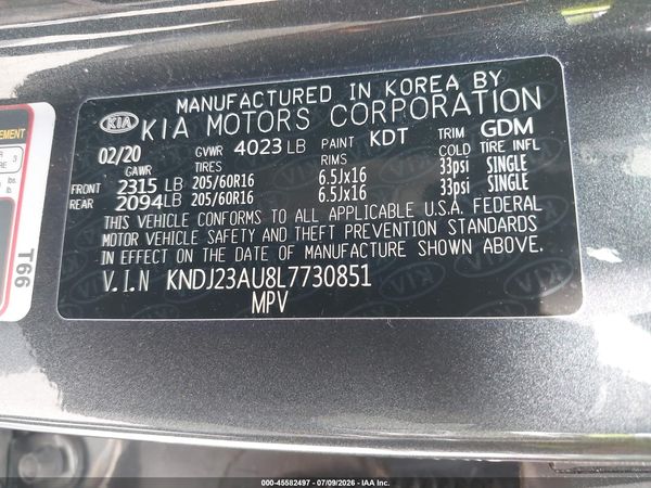 2020 KIA SOUL LX