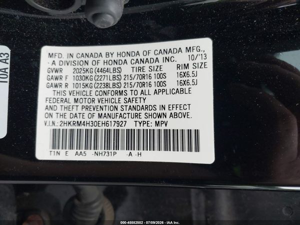2014 HONDA CR-V LX