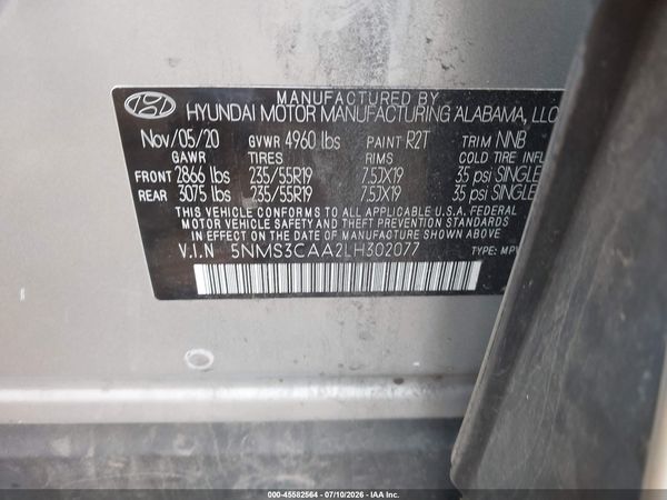 2020 HYUNDAI SANTA FE SEL 2.0T