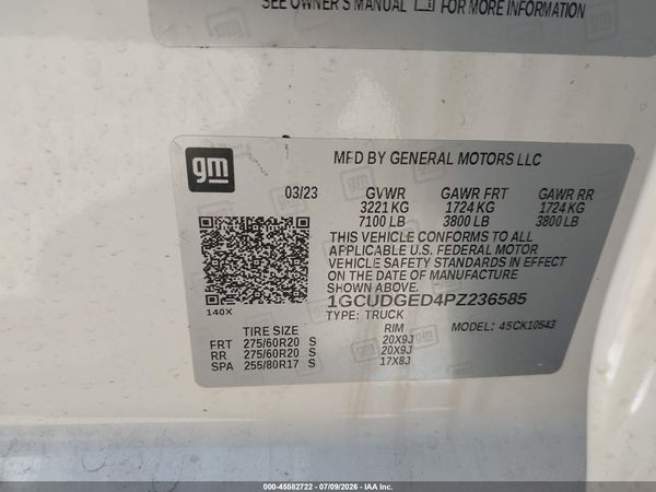 2023 CHEVROLET SILVERADO 1500 4WD  SHORT BED LTZ — I9