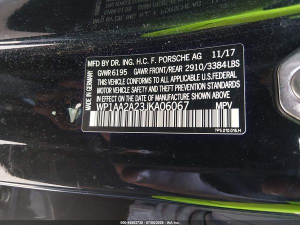 2018 PORSCHE CAYENNE PLATINUM EDITION