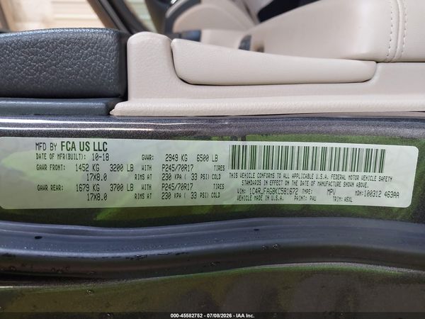2019 JEEP GRAND CHEROKEE LAREDO E 4X4
