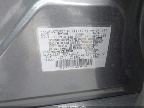 2020 NISSAN KICKS SV XTRONIC CVT
