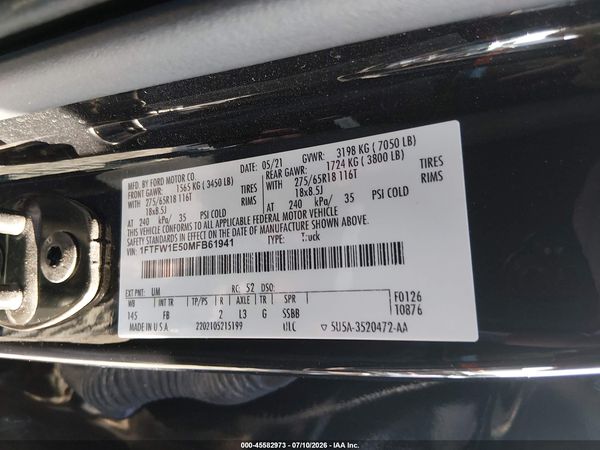 2021 FORD F-150 XLT