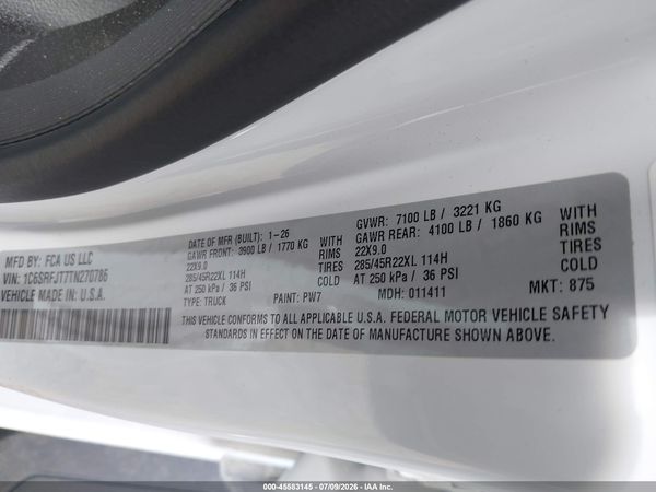 2026 RAM 1500 LARAMIE  4X4 5'7 BOX — I9