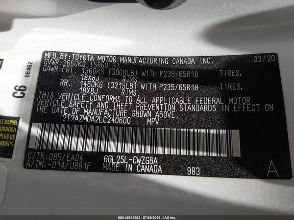 2020 LEXUS RX 350 350 Base